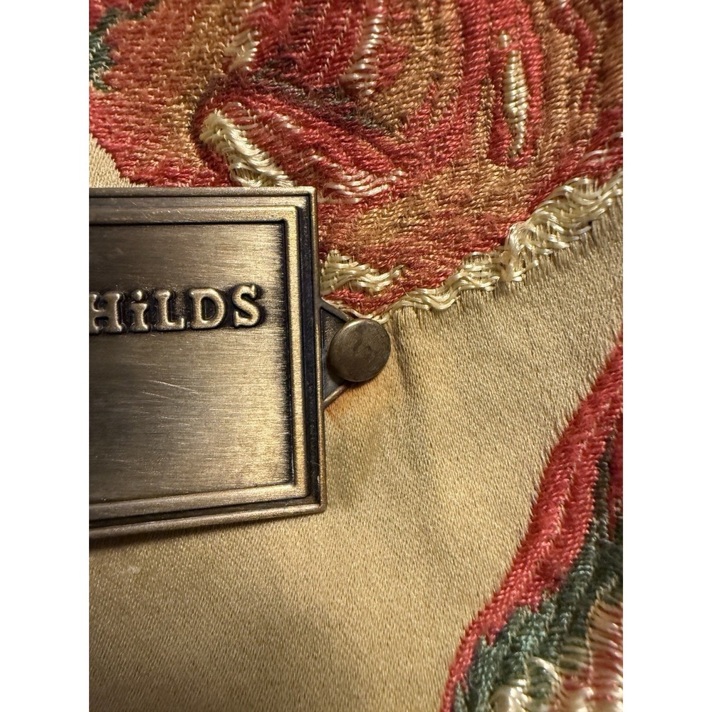 Mackenzie-Childs Large Fabric Tote Floral Print Quilted Brown Carryall Bag Rare - Picture 9 of 16